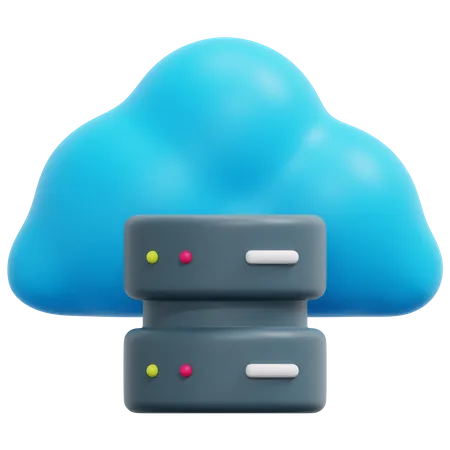 Cloud Server  3D Icon