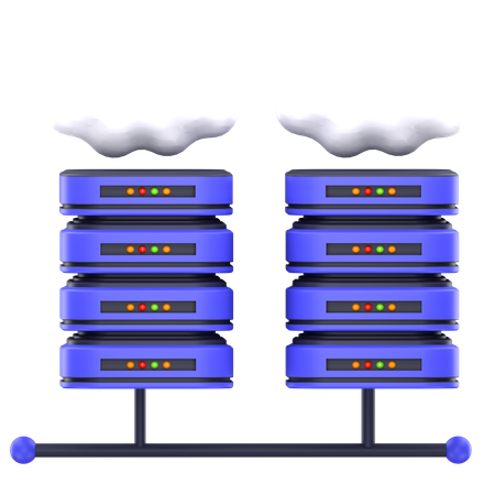 Cloud Server  3D Icon