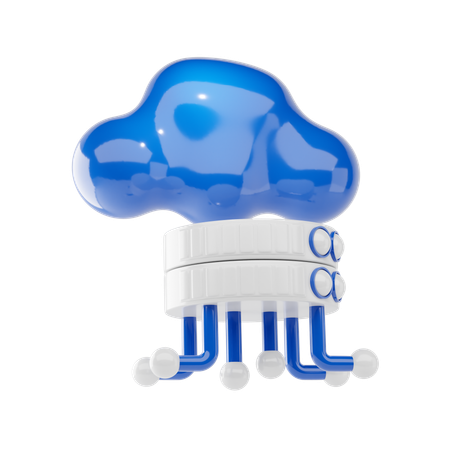 Cloud Server  3D Icon