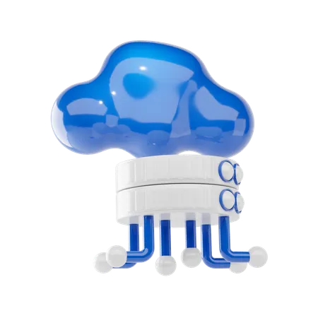 Cloud Server  3D Icon