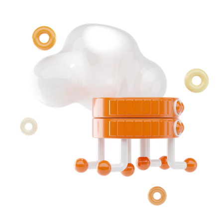 Cloud Server  3D Icon