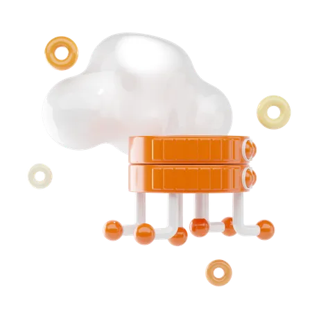 Cloud Server  3D Icon