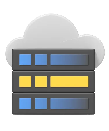 Cloud Server  3D Icon