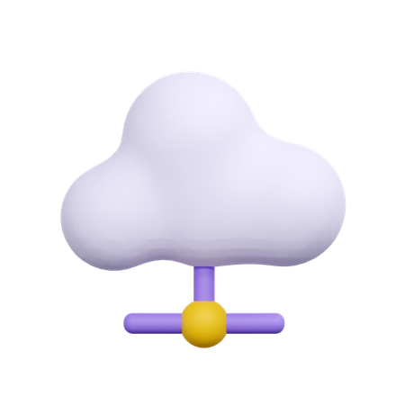 Cloud Server  3D Icon