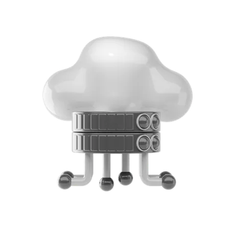 Cloud Server  3D Icon