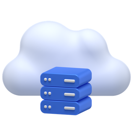 Cloud Server  3D Icon