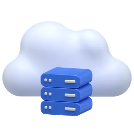 Cloud Server  3D Icon