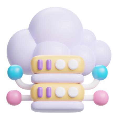 Cloud Server  3D Icon