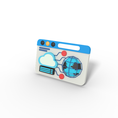 Cloud Server  3D Icon