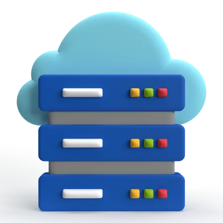 Cloud Server  3D Icon