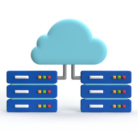 Cloud Server  3D Icon