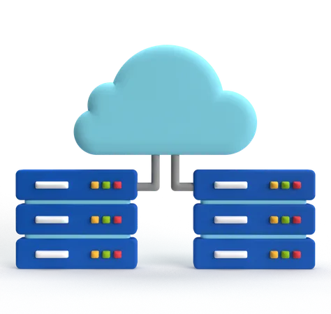 Cloud Server  3D Icon