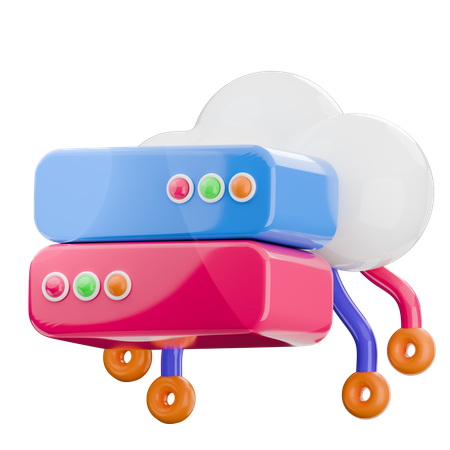 Cloud Server  3D Icon