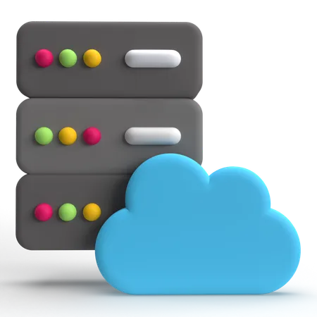 Cloud Server  3D Icon