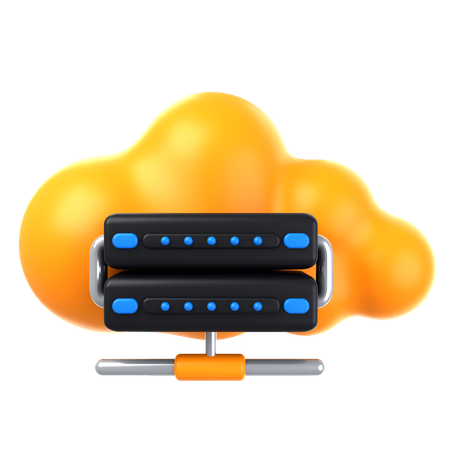 Cloud Server  3D Icon