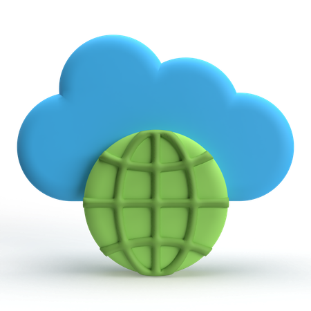 Cloud Server  3D Icon