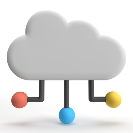 Cloud Server  3D Icon