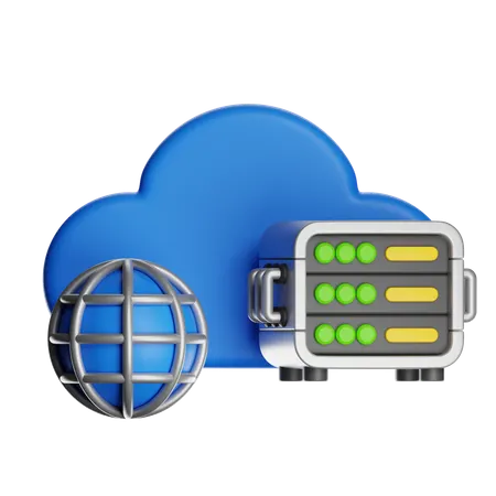 Cloud Server  3D Icon