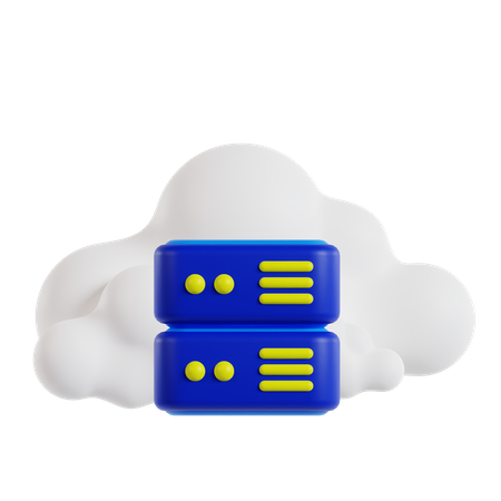 Cloud Server  3D Icon