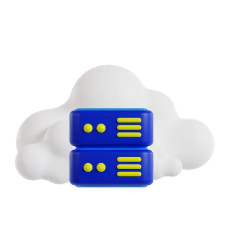 Cloud Server  3D Icon