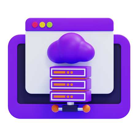 CLOUD SERVER  3D Icon