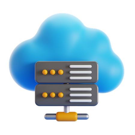 Cloud Server  3D Icon