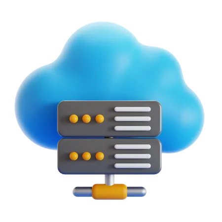 Cloud Server  3D Icon