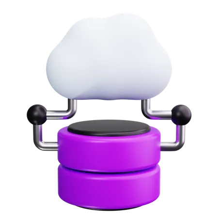 Cloud Server  3D Icon