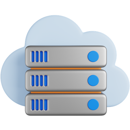 Cloud Server  3D Icon