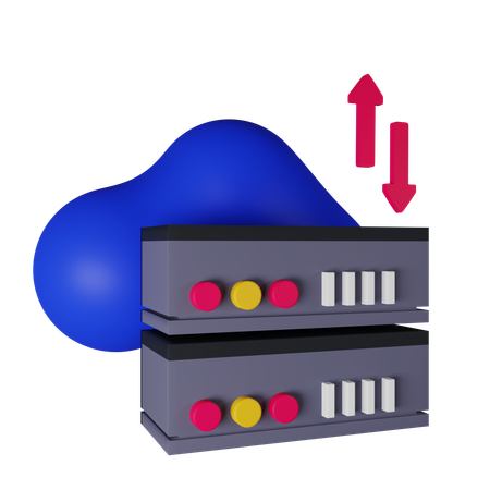 Cloud server  3D Icon