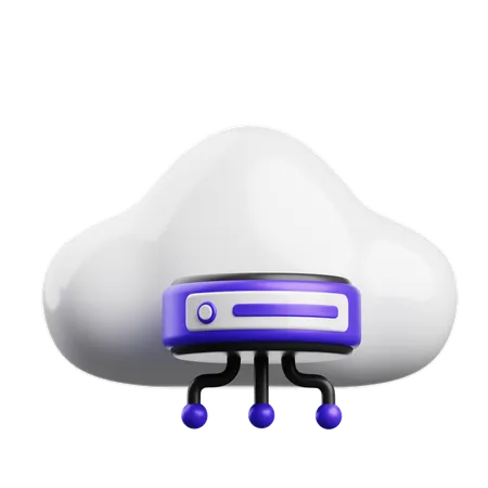 Cloud Server  3D Icon