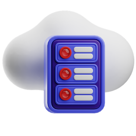 Cloud Server  3D Icon