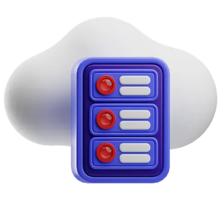 Cloud Server  3D Icon