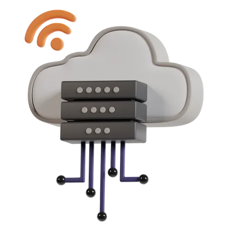 Cloud Server  3D Icon