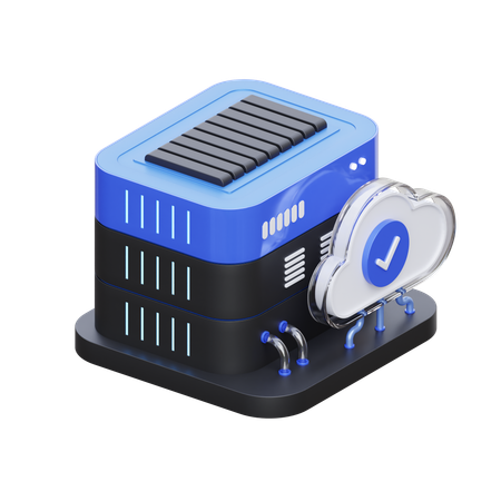 Cloud Server  3D Icon