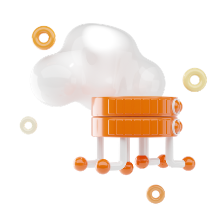Cloud Server  3D Icon
