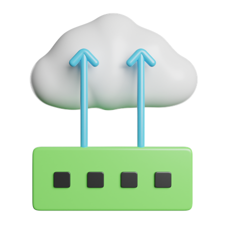 Cloud Server  3D Icon