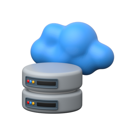 Cloud Server  3D Icon