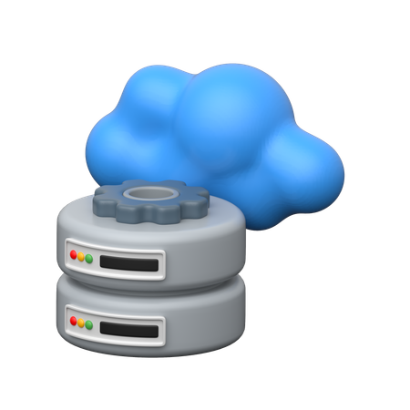 Cloud server  3D Icon