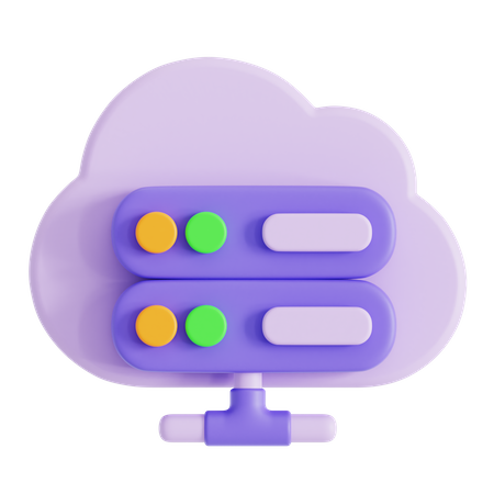 Cloud Server  3D Icon