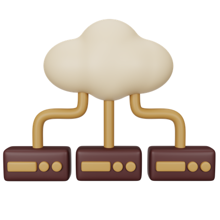 Cloud Server  3D Icon