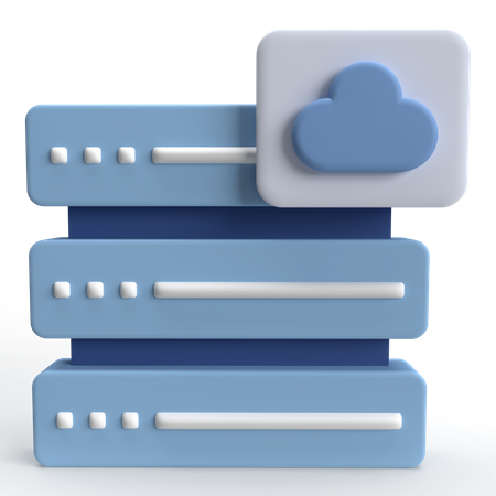 Cloud Server  3D Icon