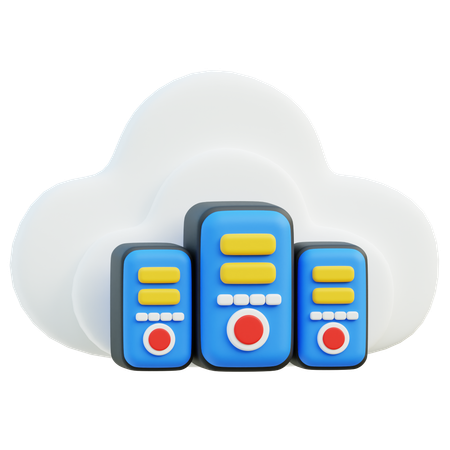 Cloud Server  3D Icon