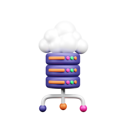 Cloud server  3D Icon