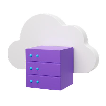 Cloud Server  3D Illustration