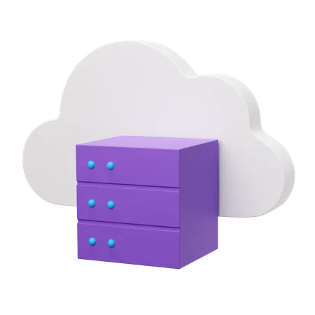 Cloud Server  3D Illustration