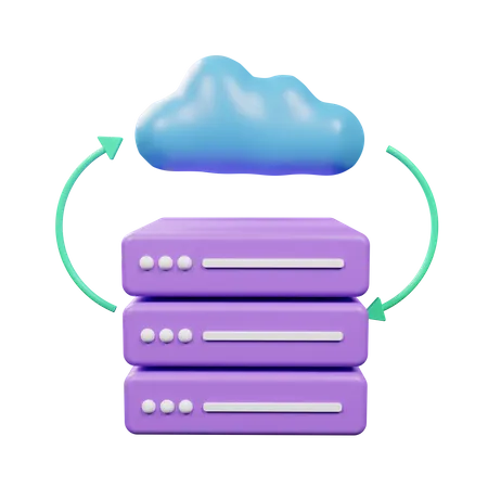 Cloud Server  3D Illustration