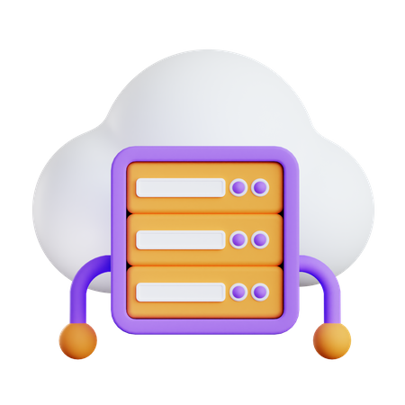 Cloud Server  3D Illustration