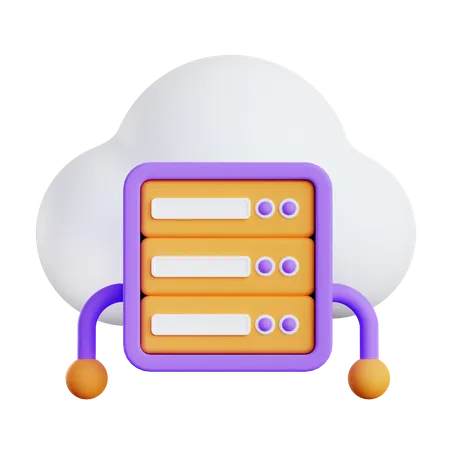 Cloud Server  3D Illustration