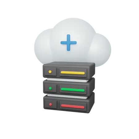 Cloud Server  3D Illustration